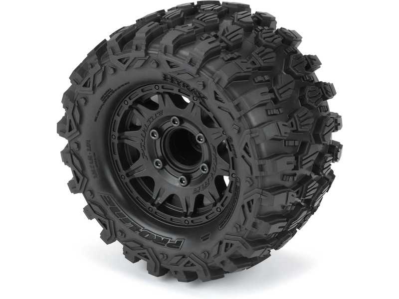 Kolesá Pro-Line 2,8", pneumatiky Hyrax, čierny disk Raid H12 (2)