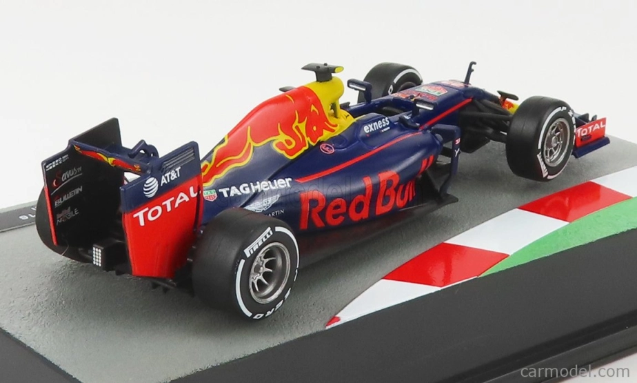 BAZAR-Edicola Red Bull F1 RB12 Tag Heuer N 33 Sezóna 2016 Max Verstappen 1:43 Matná modrá, červená, žltá