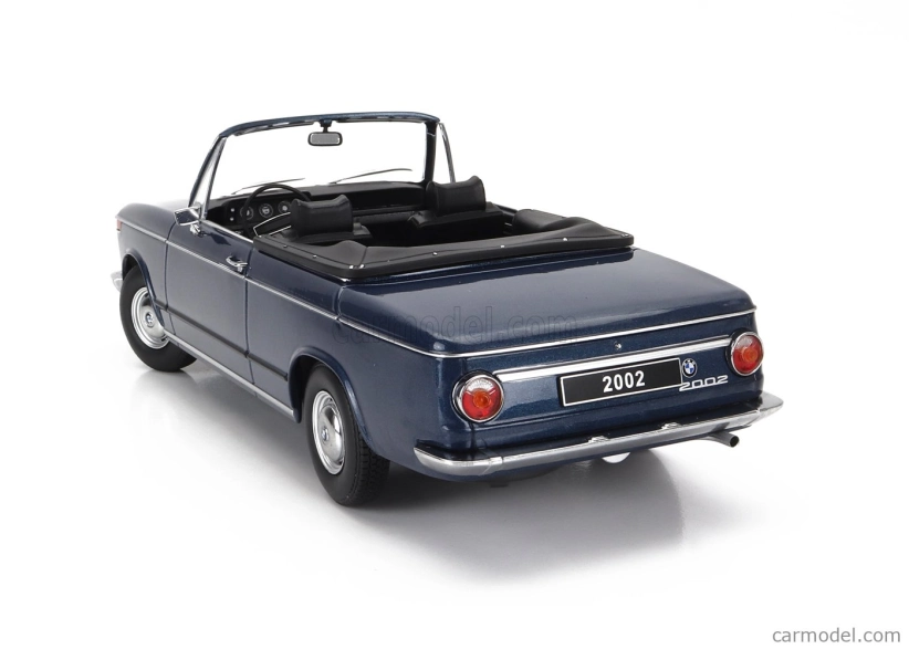 BMW 2002 Cabriolet 1968 v mierke kk - s odnímateľnou mäkkou strechou 1:18 Blue Met