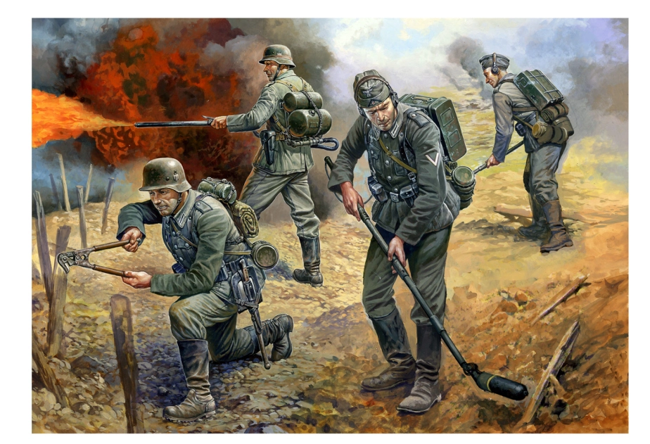 Zvezda figúrky – nemeckí Sturmpioniere (1:72)