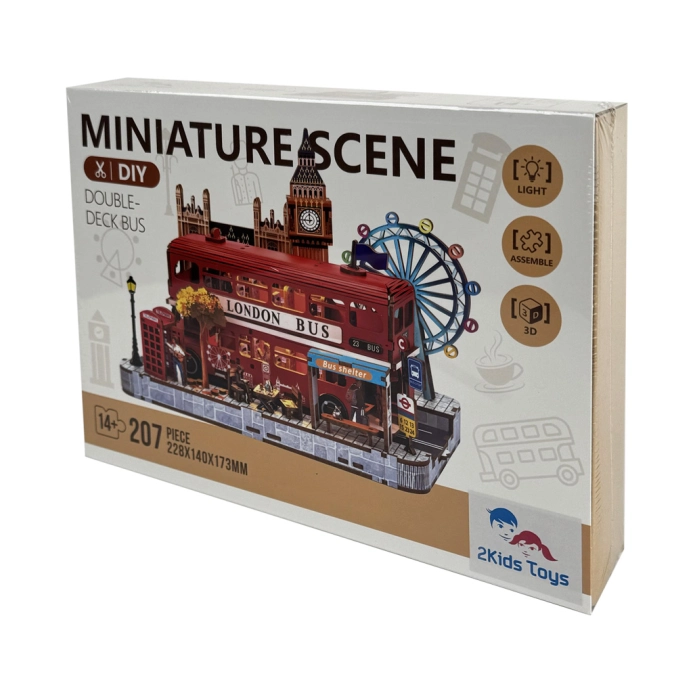 2Kids Toys 3D dřevěná skládačka Miniaturní scéna Londýn