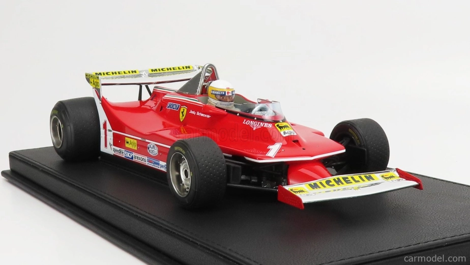 Gp-replicas Ferrari F1  312 T5 N 1 Monaco Gp 1980 (with Pilot Figure) Jody Scheckter 1:18 Red