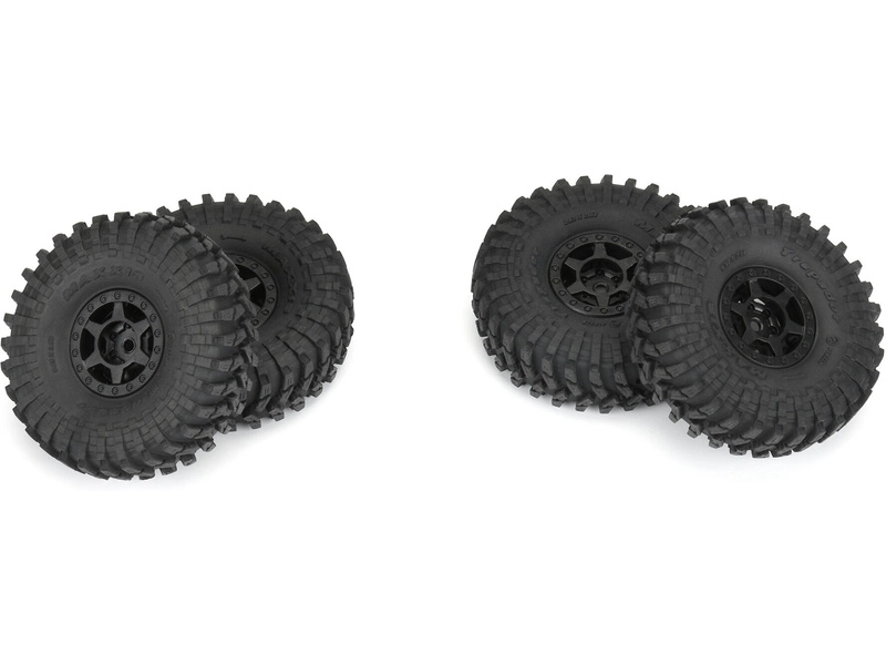 Pro-Line kolo s pneu 1:24 Maxxis Trepador 1.0", disk černý Holocomb H7mm (4)