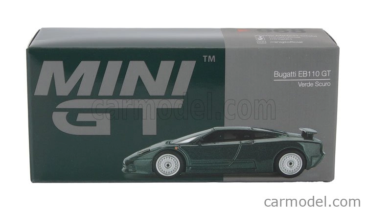 Mini-gt Bugatti Eb110 Gt Lhd 1995 1:64 Zelená