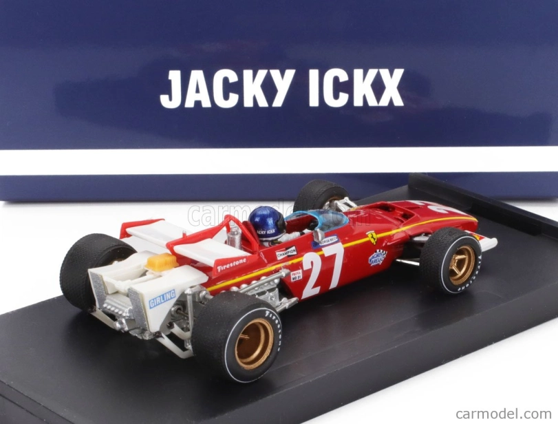 Brumm Ferrari F1 312b N 27 Belgium Gp 1970 Jacky Ickx - s figúrkou vodiča 1:43 červená biela