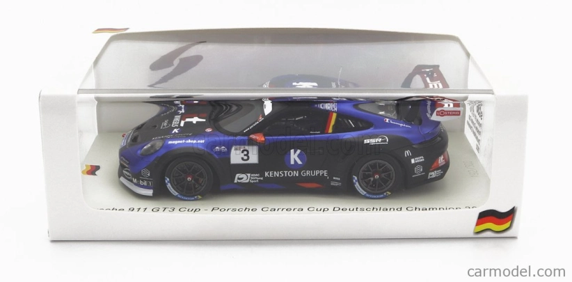 Spark-model Porsche 911 991-2 Gt3 Team Kenston N 3 Champion German Porsche Carrera Cup Season 2022 L.heinrie 1:43 Black