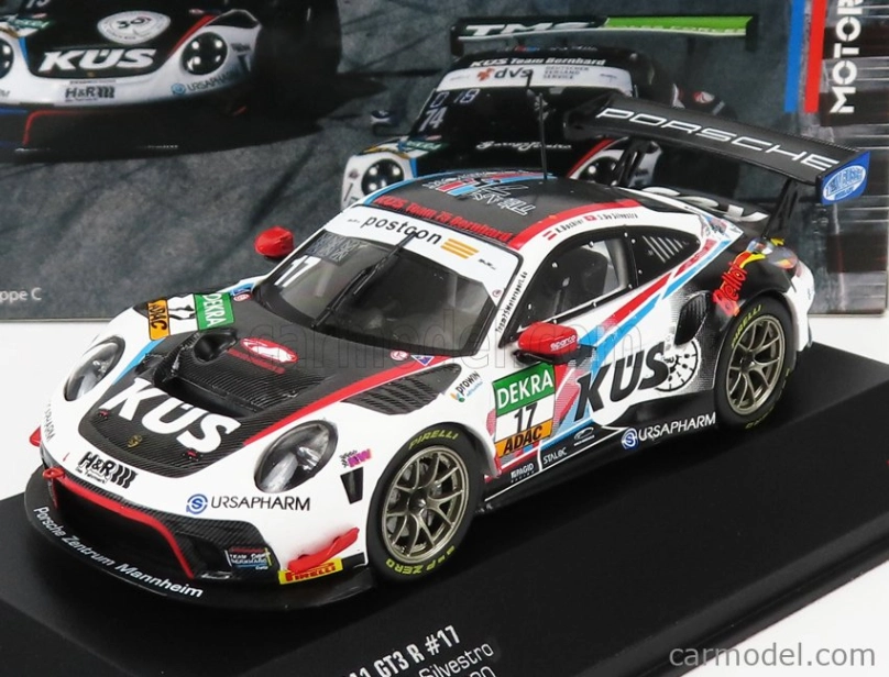 Ixo-models Porsche 911 991-2 Gt3 R Team Kues 75 Bernhard N 17 1:43, černobílá