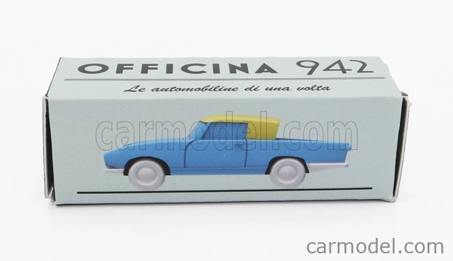 Officina-942 Fiat 1200 Coupe Carrozzeria Ghia 1958 1:76 Modrá krémová