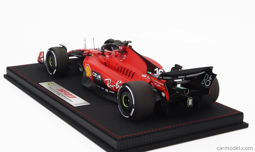 Bbr-models Ferrari F1 Sf-23 Team Scuderia Ferrari N 16 4th Singapore Gp 2023 Charles Leclerc - Con Vetrina - With Showcase 1:18 Červená Černá