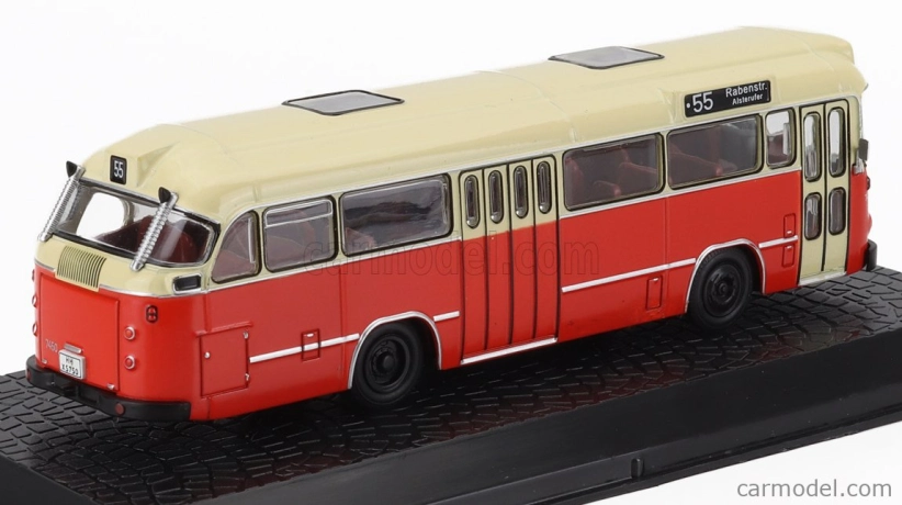 Edicola Magirus Deutz Saturn Ii Bus 1957 - poškodenie Zobrazovací box 1:72 Red Cream