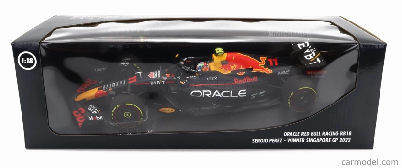 Minichamps Red bull F1 Rb18 Team Oracle Red Bull Racing N 11 1:18, tmavě modrá