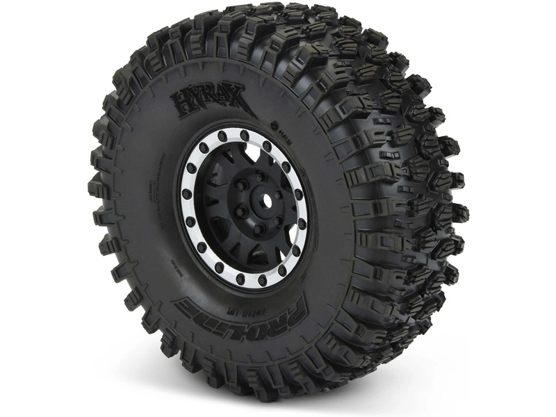Pro-Line kolo 1.9", pneu Hyrax Predator, disk Impulse H12 černo-stříbrný (2)