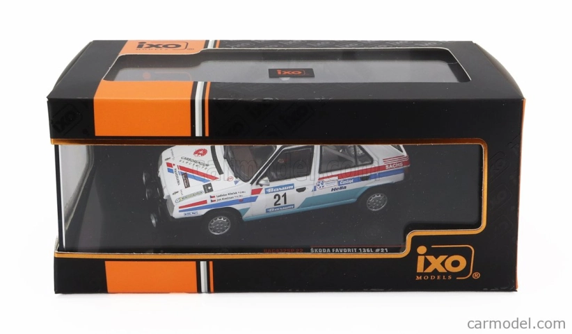 Ixo-models Škoda Favorit 136l (night Version) N 21 Rally Barum 1990 1:43, bílá