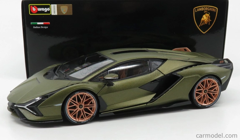 Bburago Lamborghini Sian Fkp 37 Hybrid 2020 1:18 Verde Gea – zelená met
