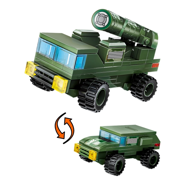 Qman War-Spirit Wheeled Tank 42301 8v1 set