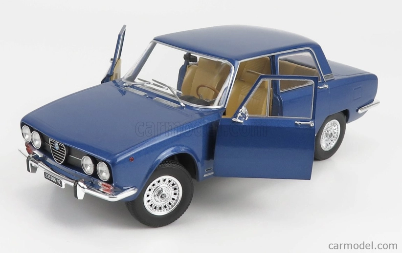 Mitica-diecast Alfa romeo 2000 Berlina 1971 - Cerchi Millerighe Wheels 1:18 Blue Pervinca Met 349