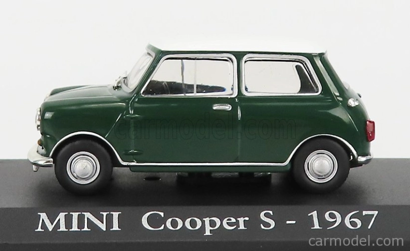 Edicola Mini Cooper S 1967 - Con Vetrina - With Showcase 1:43 Zelená Bílá