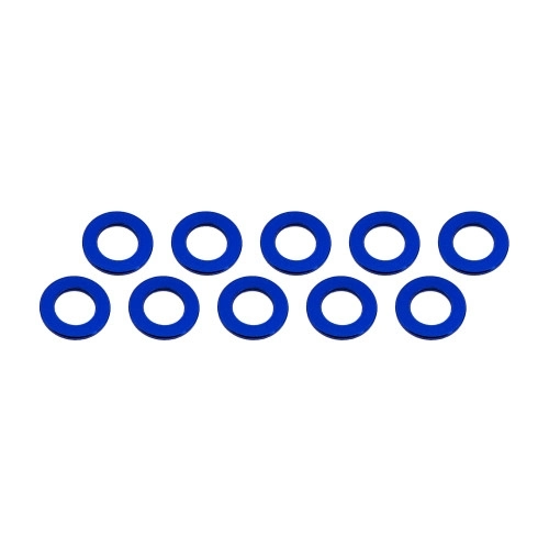 3x6x0,5mm alu podložky modré (10 ks.)