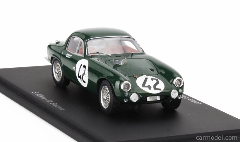 Iskrový model Lotus Elite Coventry Climax 1216cc S4 Team Lotus Engineerig N 42 24h Le Mans 1960 David Buxton - Bill Allen 1:43 Green
