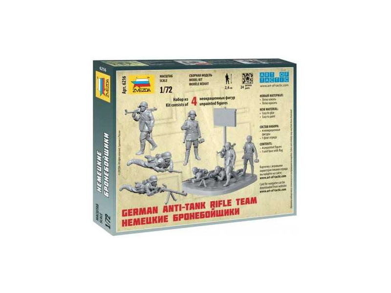 Zvezda figúrky nemecký antitankový tím (1:72)