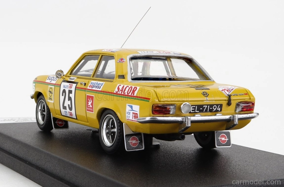 Trofeu Opel Ascona (night Version) N 25 Rally Tap 1973 M.quepe - M.amaral 1:43 Žlutá Černá