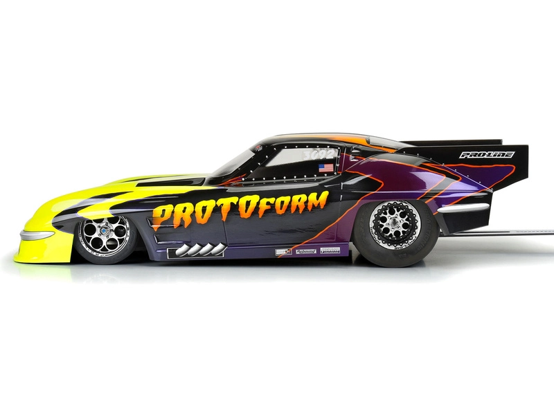 PROTOform karoséria 1:10 Chevrolet Corvette Stingray Pro Mod 1963 nelakovaná: drag car