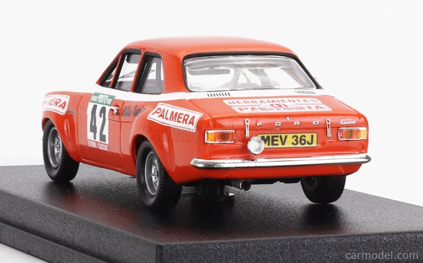 Trofeu Ford england Escort Mki (night Version) N 42 Rally Portugal 1975 F.lezama - J.arnaiz 1:43 Červená Bílá