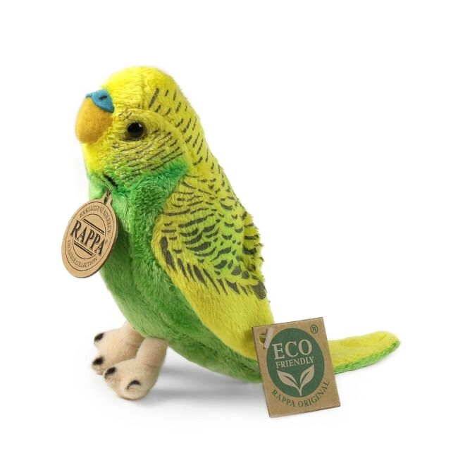 Rappa Plyšová andulka vlnkovaná 12 cm ECO-FRIENDLY sada 2 ks