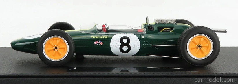 Gp-replicas Lotus F1 Climax 25 N 8 World Champion Winner Italy Gp 1963 Jim Clark - Con Vetrina - With Showcase 1:18 Zelená Žlutá
