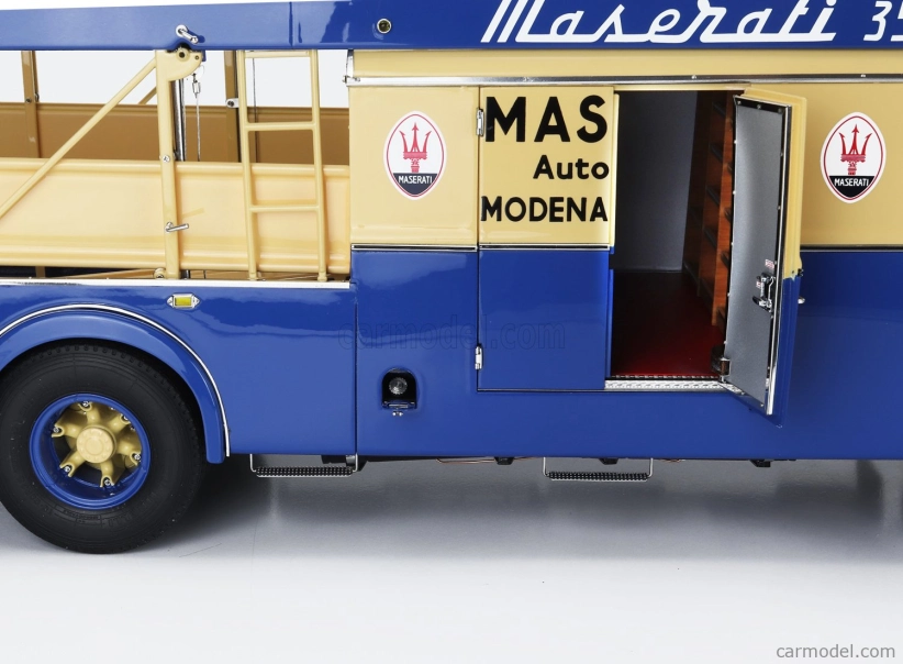 Cmc Fiat 642rn2 Nákladné auto Bartoletti Maserati Car Transporter 1957 1:18 Modrá žltá