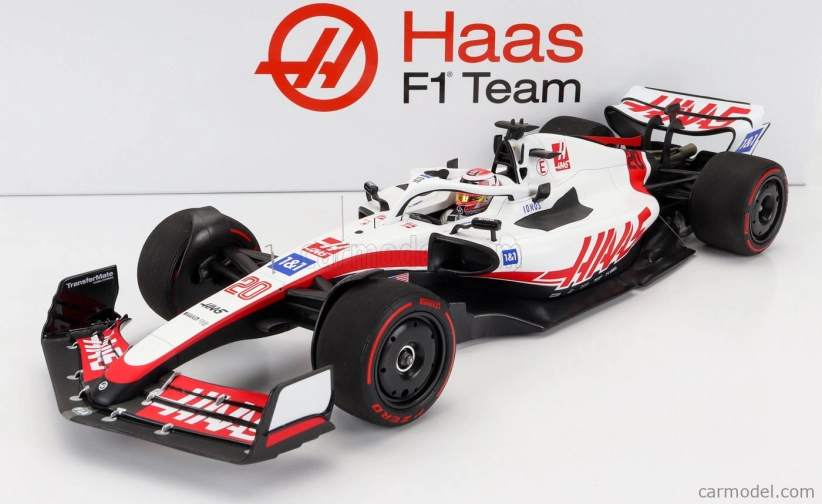 Minichamps Haas F1 Vf-22 Ferrari Team Haas N 20 5th Bahrain Gp 2022 Kevin Magnussen 1:18 Biela čierna červená