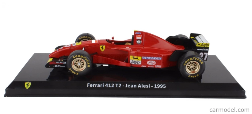 Edicola Ferrari F1 412 T2 N 27 Sezóna 1995 Jean Alesi - Con Vetrina - S vitrínou 1:24 červená čierna