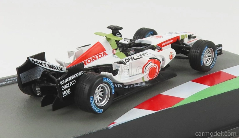 Edicola BAR F1 Ra106 Honda N 12 Season 2006 Jenson Button 1:43 Bílá Červená