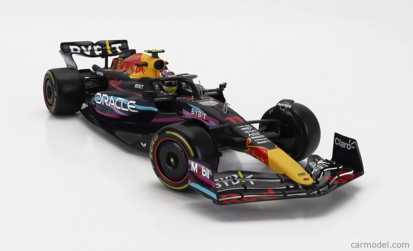 Bburago Red bull F1 Rb19 Team Oracle Red Bull Racing N 11 2nd Miami Gp 2023 Sergio Perez 1:18 Matt Blue