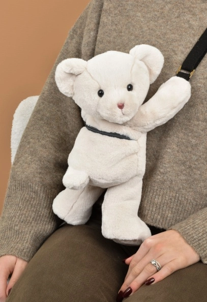 Doudou Plyšová taška přes rameno Medvídek béžový 30 cm
