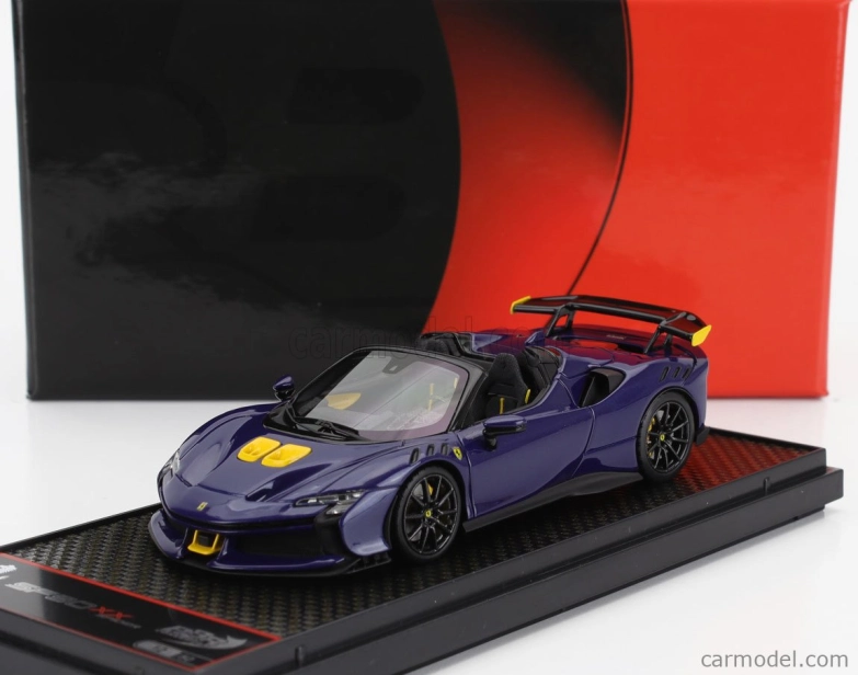 Bbr-models Ferrari Sf90 Xx Stradale Spider 2024 1:43 Blu Elettrico - modrá žltá čierna