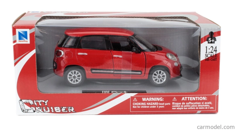 Newray Fiat 500l City 2013 1:24 Red