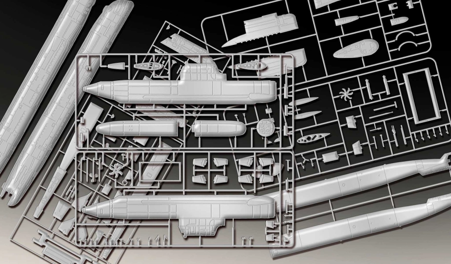 Plastic ModelKit ponorky 05186 – 70 Years Bundeswehr: Wilhelm Bauer, Type 206A, Class 2 (1:144)
