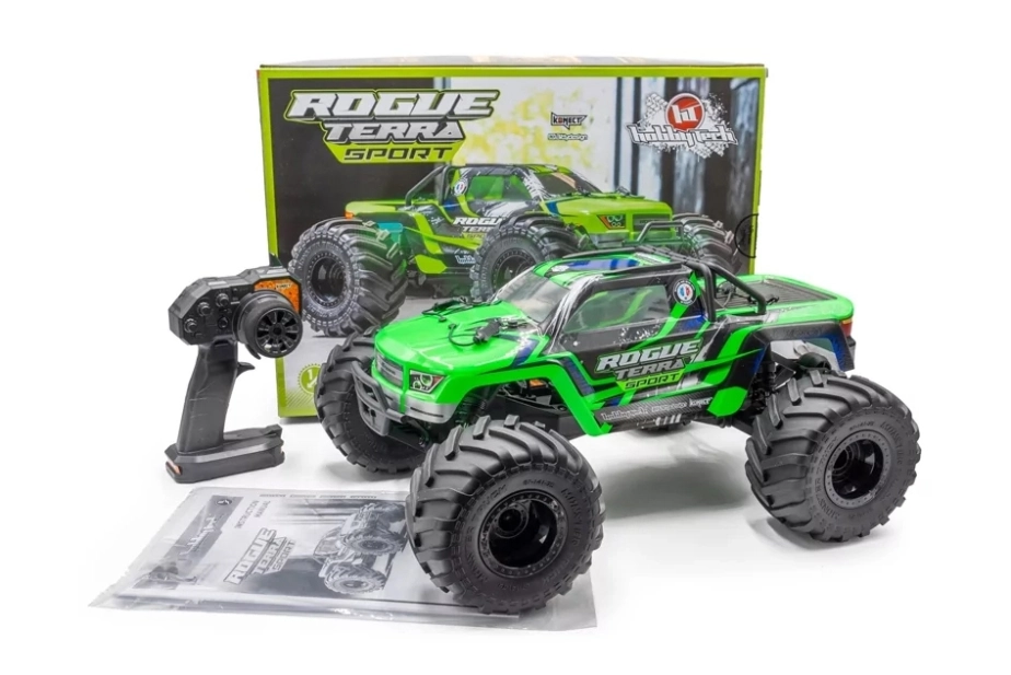 ROGUE TERRA SPORT RTR Brushless Monster Truck 4WD, zelená + akumulátor a nabíječ