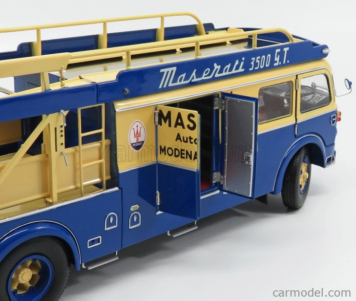 Cmr Fiat 642rn2 Truck Bartoletti Maserati Car Transporter 1957 1:18 Modrá Žlutá