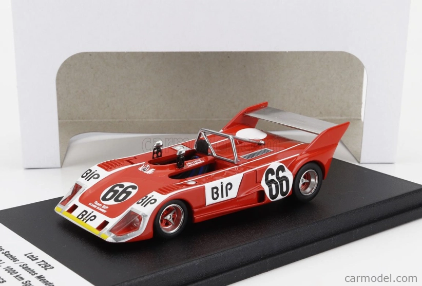 Trofeu Lola T292 N 66 Winner Sport 2.0l Trieda 1000km Spa 1973 Carlos Santos - Santos Mendonca 1:43 Červená Biela
