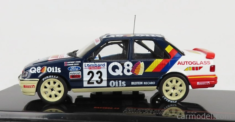 Ixo-models Ford england Sierra Rs Cosworth N 23 Rally Rac Lombard 1991 G.evans - H.davies 1:43 Modrá Biela
