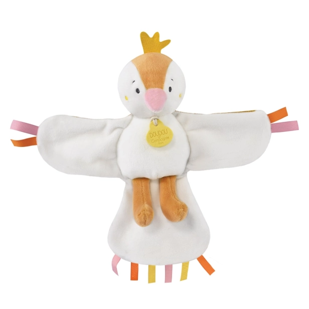 Doudou Darčeková sada - hudobná plyšová hračka vták žltý 23 cm