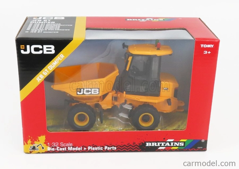 Britains JCB 6t Dumper Trasporto Terra Gommata Tractor 2020 1:32 Žlutá