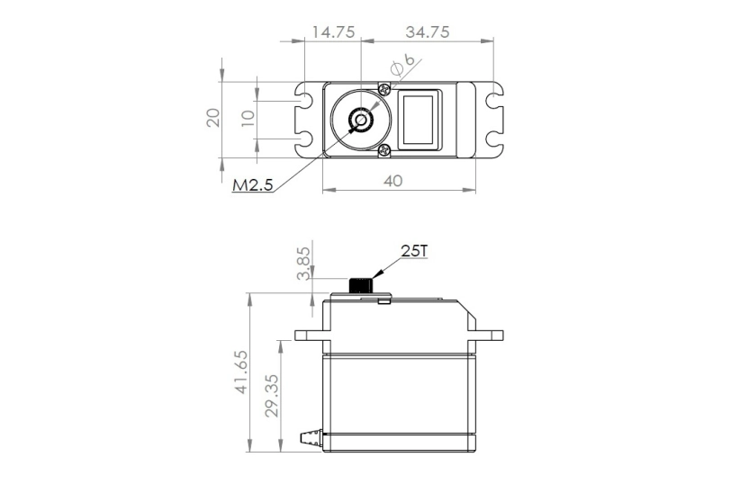 HBL980 (0,03s/60°, 6,2 kg.cm)