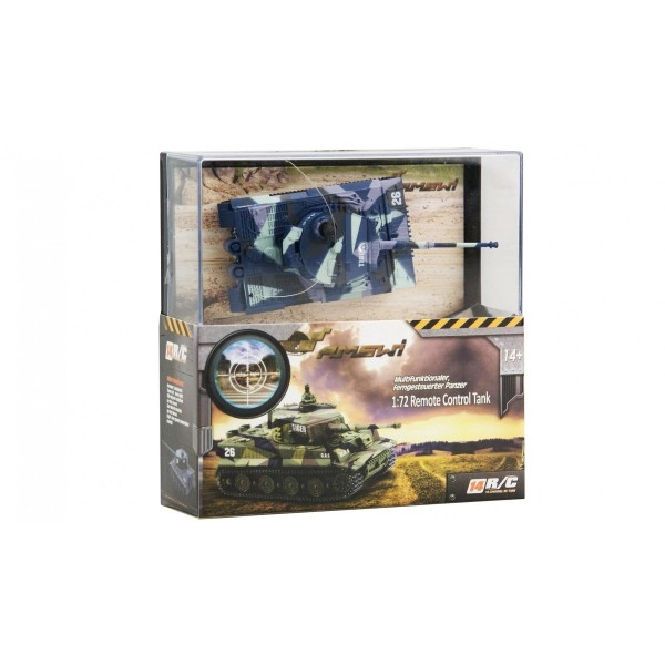 RC tank German Tiger 1:72, modrá