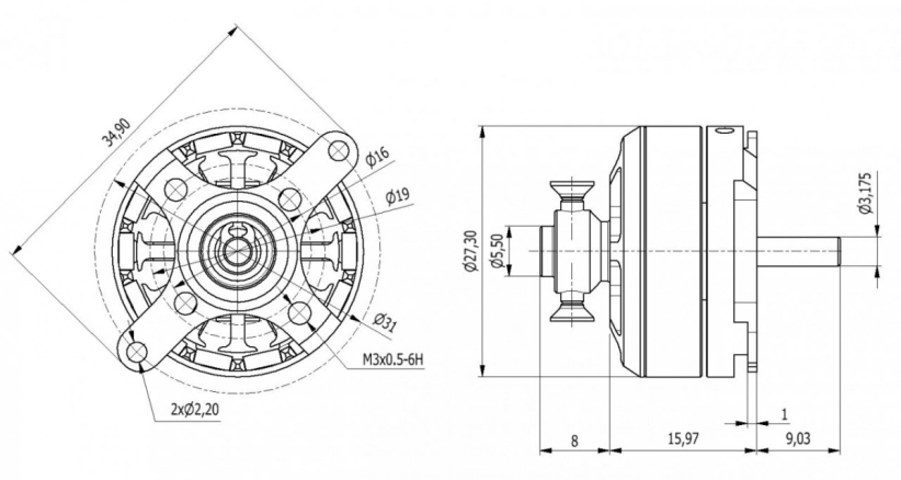 AXI 2204/30 RACE SAVER V2 striedavý motor