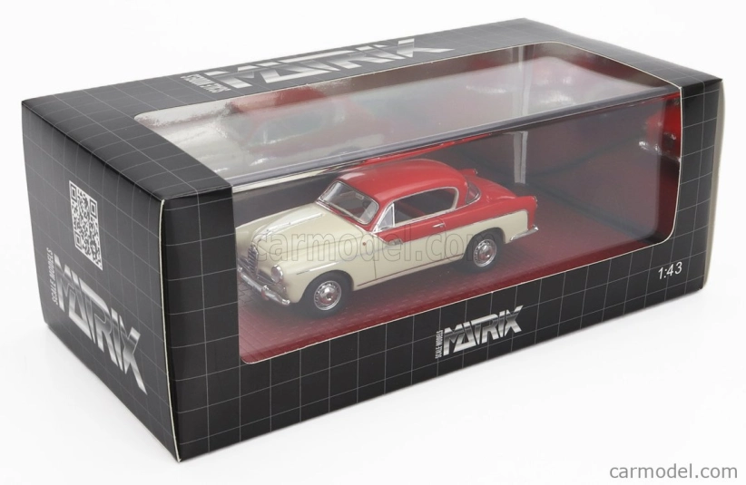 Matrix modely v mierke Alfa romeo 1900 Super Boano Primavera 1955 1:43 Biela červená