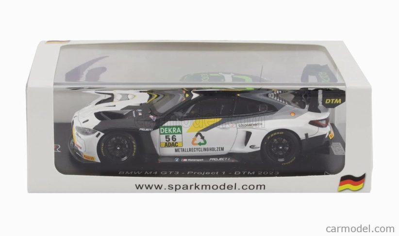 Spark-model BMW radu 4 M4 Gt3 N 56 Projekt Dtm 2023 Sandro Holzem 1:43 Biela čierna