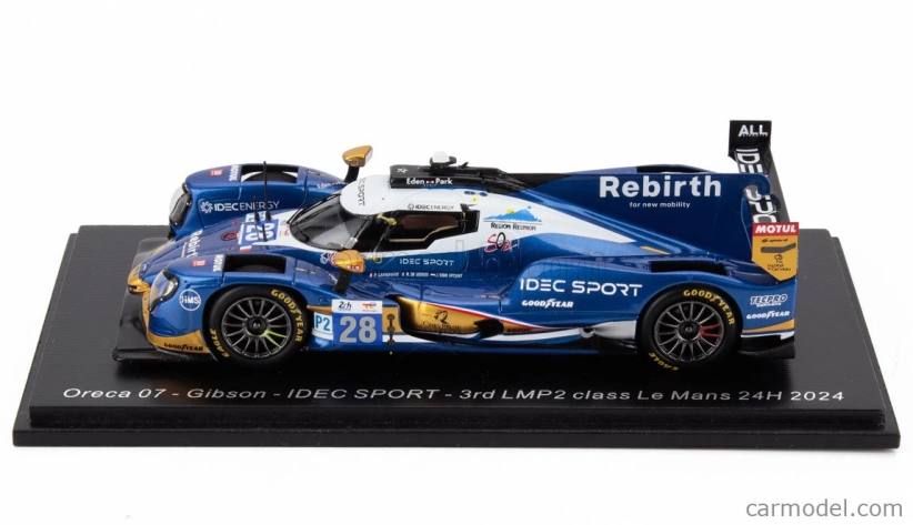 Spark-model Oreca 07 Gibson Gk428 4.2l V8 Team Idec Sport N 28 3. Lmp2 Trieda 24h Le Mans 2024 Paul Lafargue - Reshad De Gerus - Job Van Uitert 1:43 Modrá biela